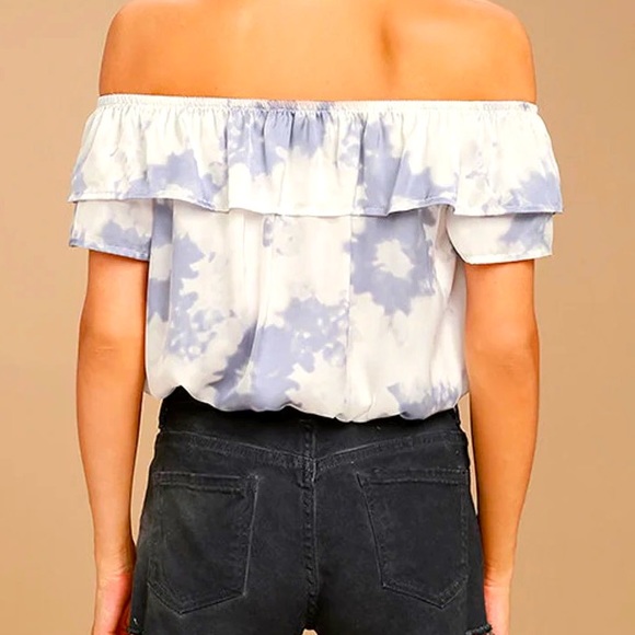 lulu’s Cotton Candy Daydream Off-the-Shoulder Top - Picture 3 of 4